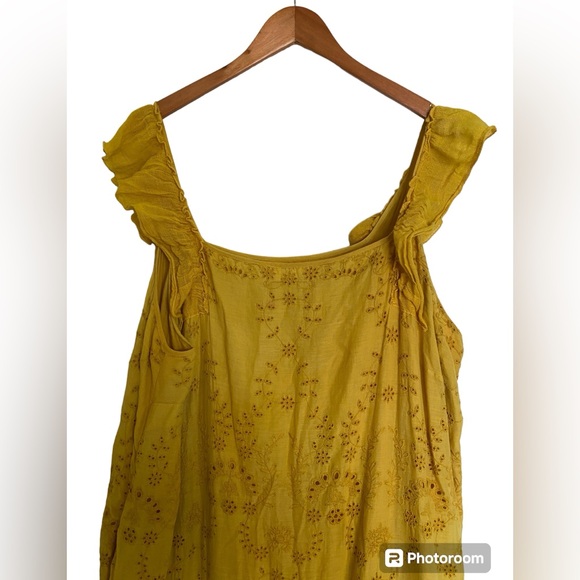 Mustard color maxi dress from anthropology size 24 - Picture 2 of 6